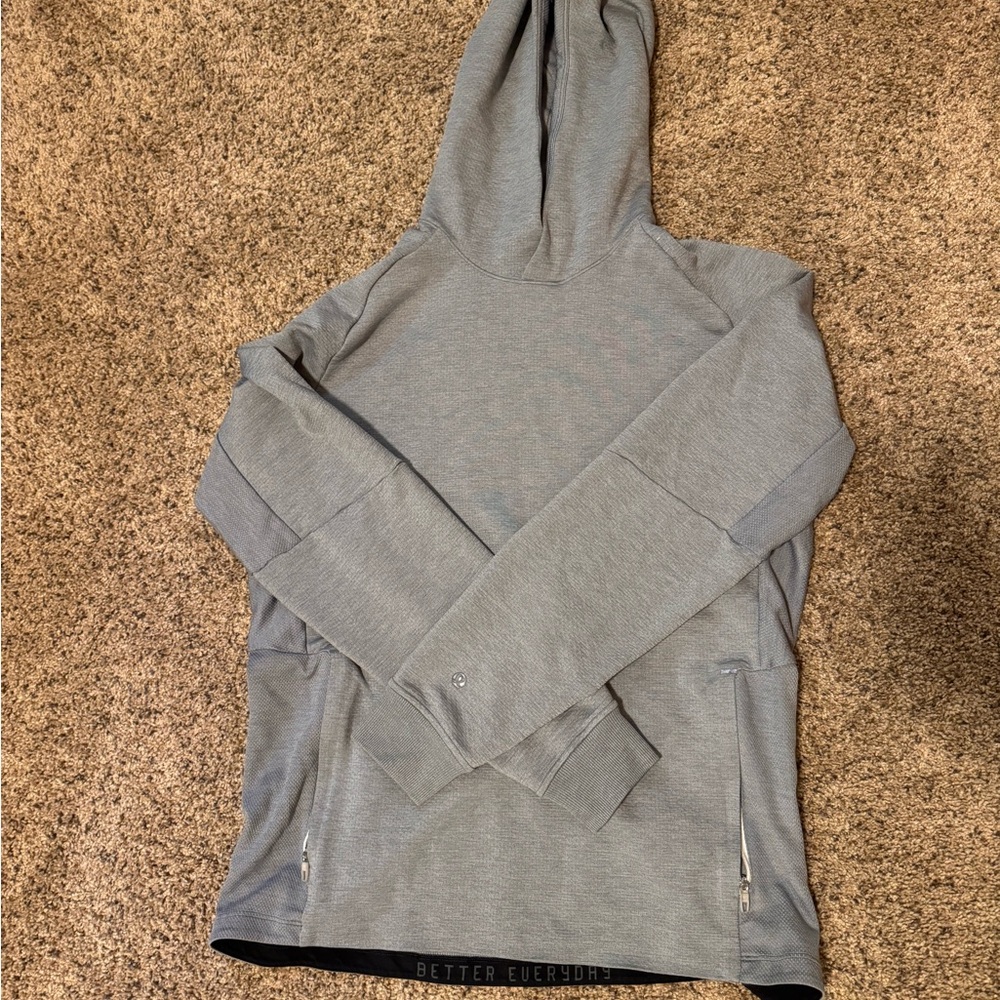 lululemon athletica Men's Gray Hooded Performance Pullover